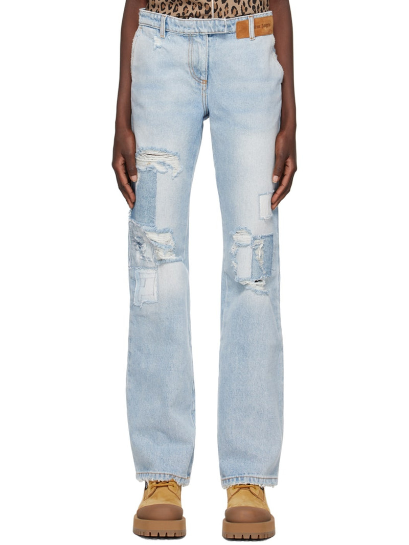 Blue Straight-Leg Jeans 1