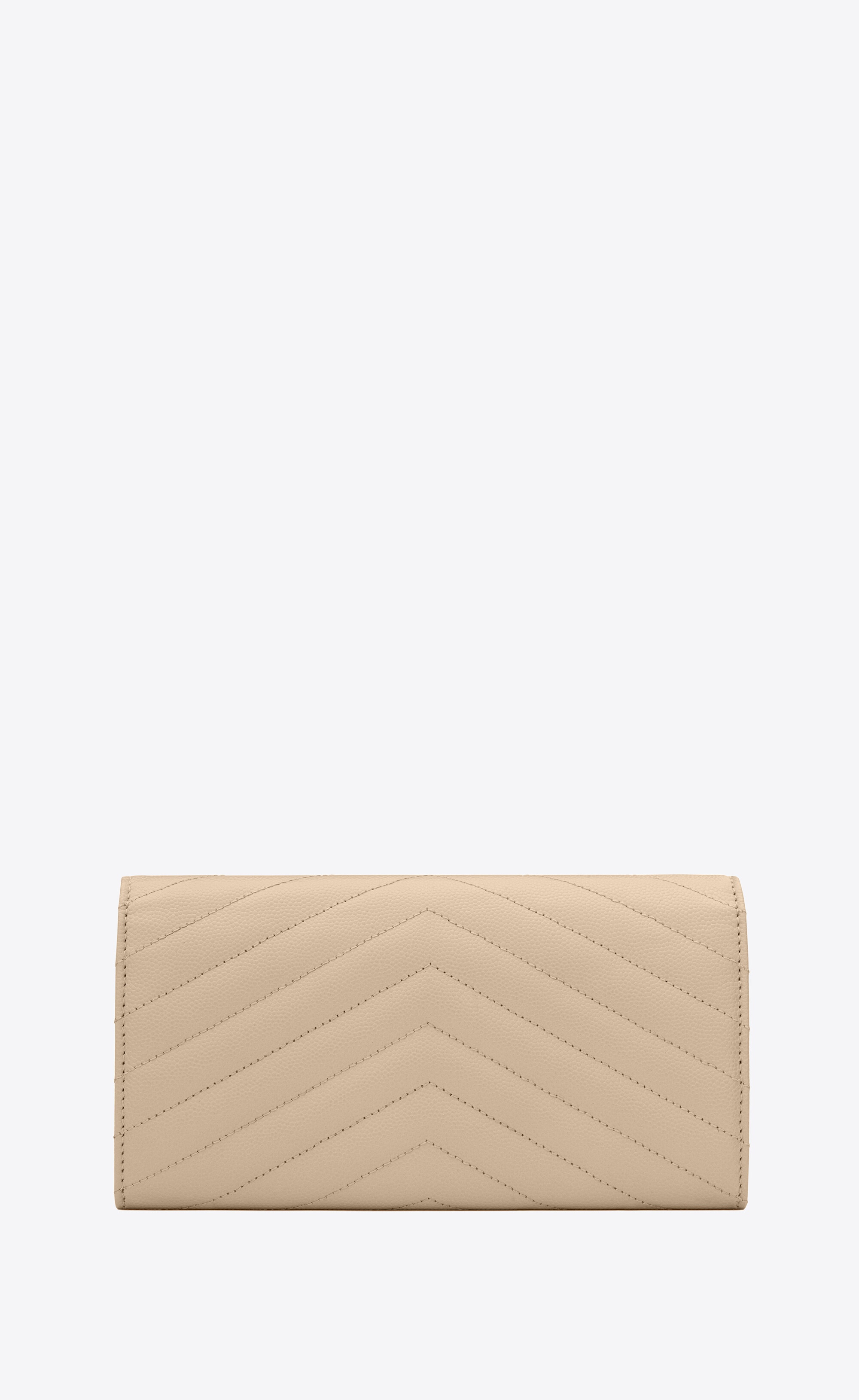 monogram large flap wallet in grain de poudre embossed leather - 2