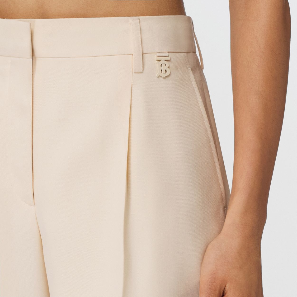 Monogram Motif Wool Tailored Shorts - 3