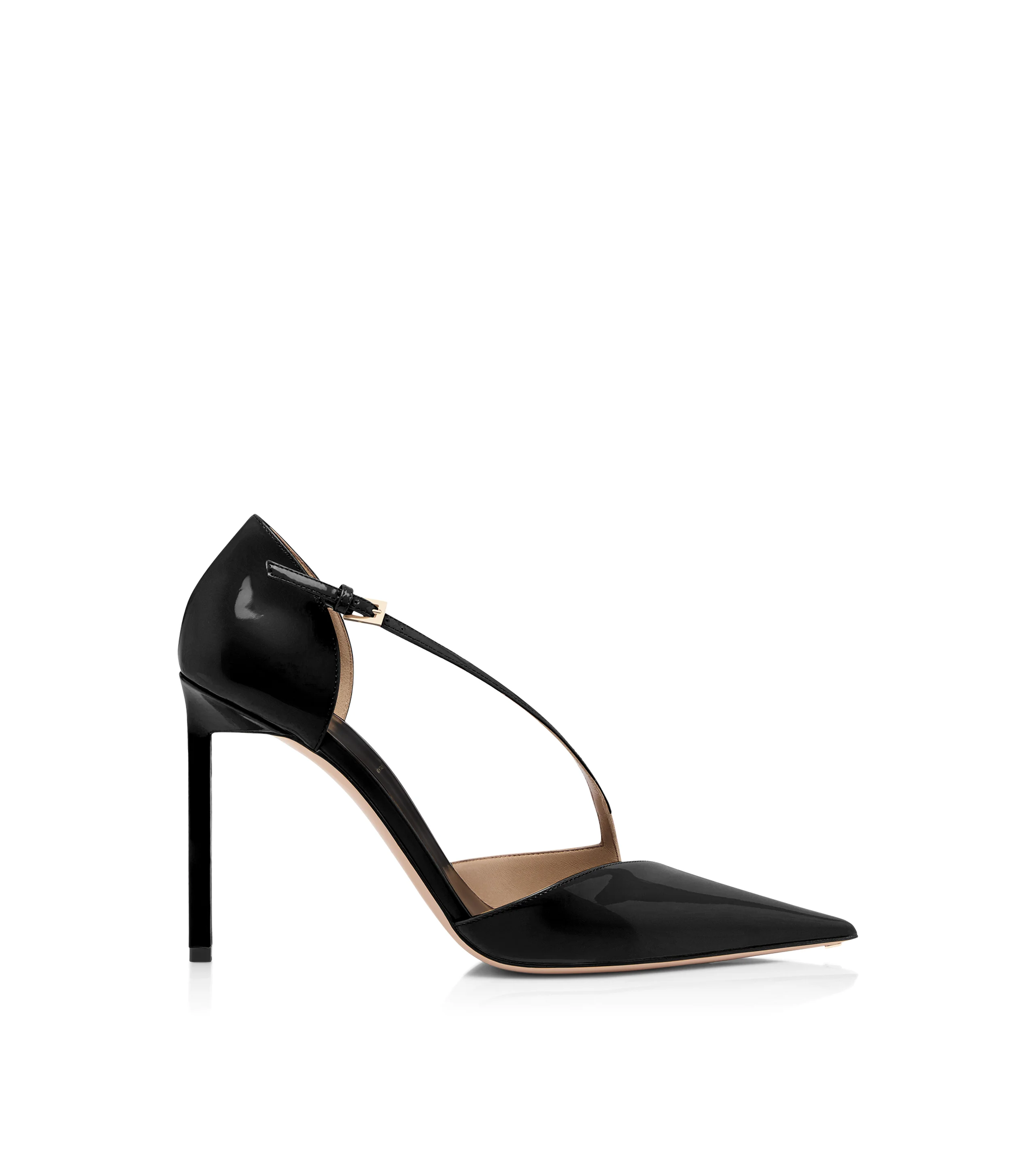 PATENT LEATHER ASYMMETRIC PUMP - 1