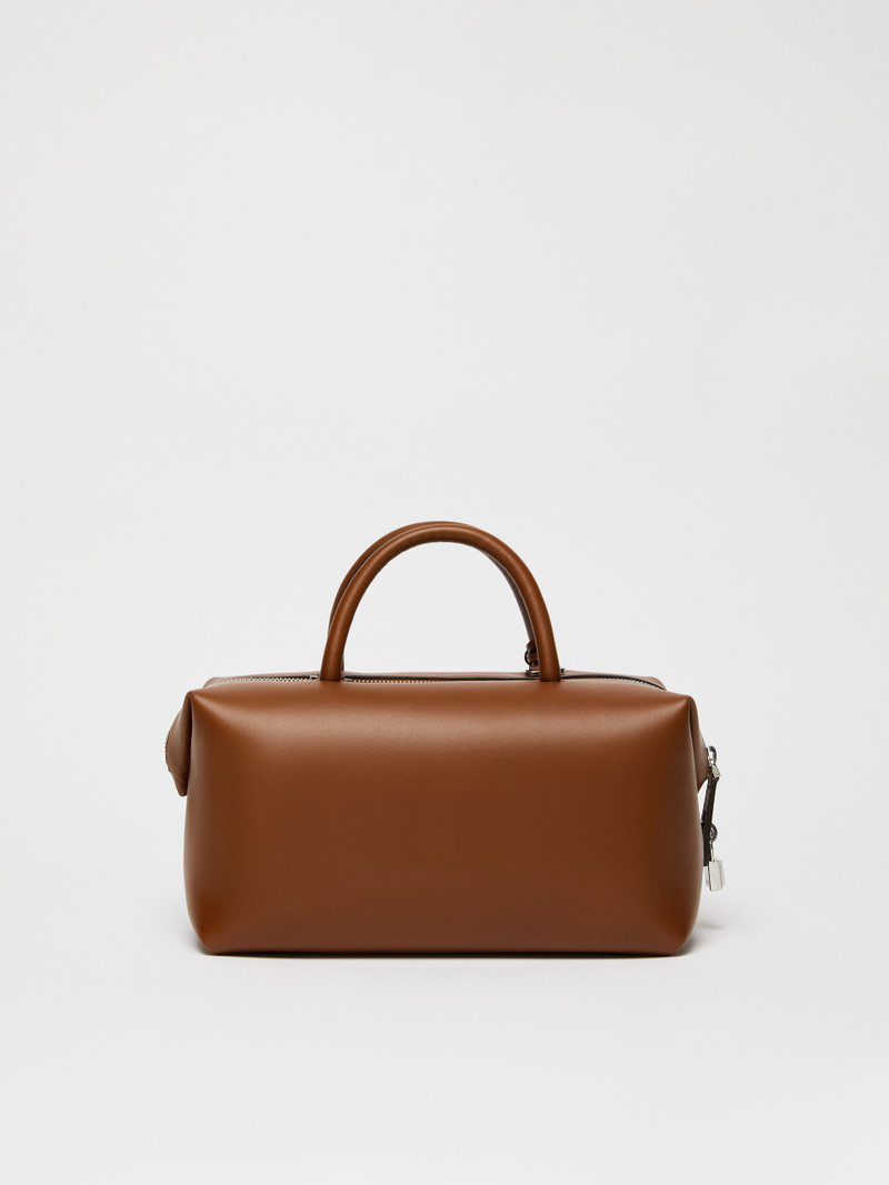 HOLDALLM Medium natural leather bowler bag 3
