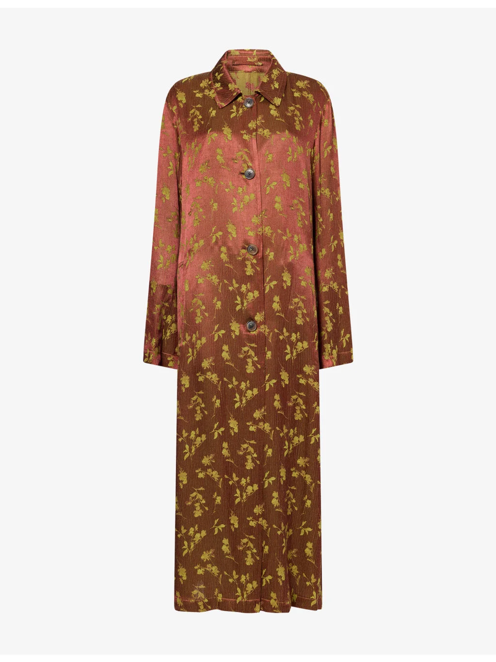 Raltonel Floral Satin-Jacquard Coat - 1