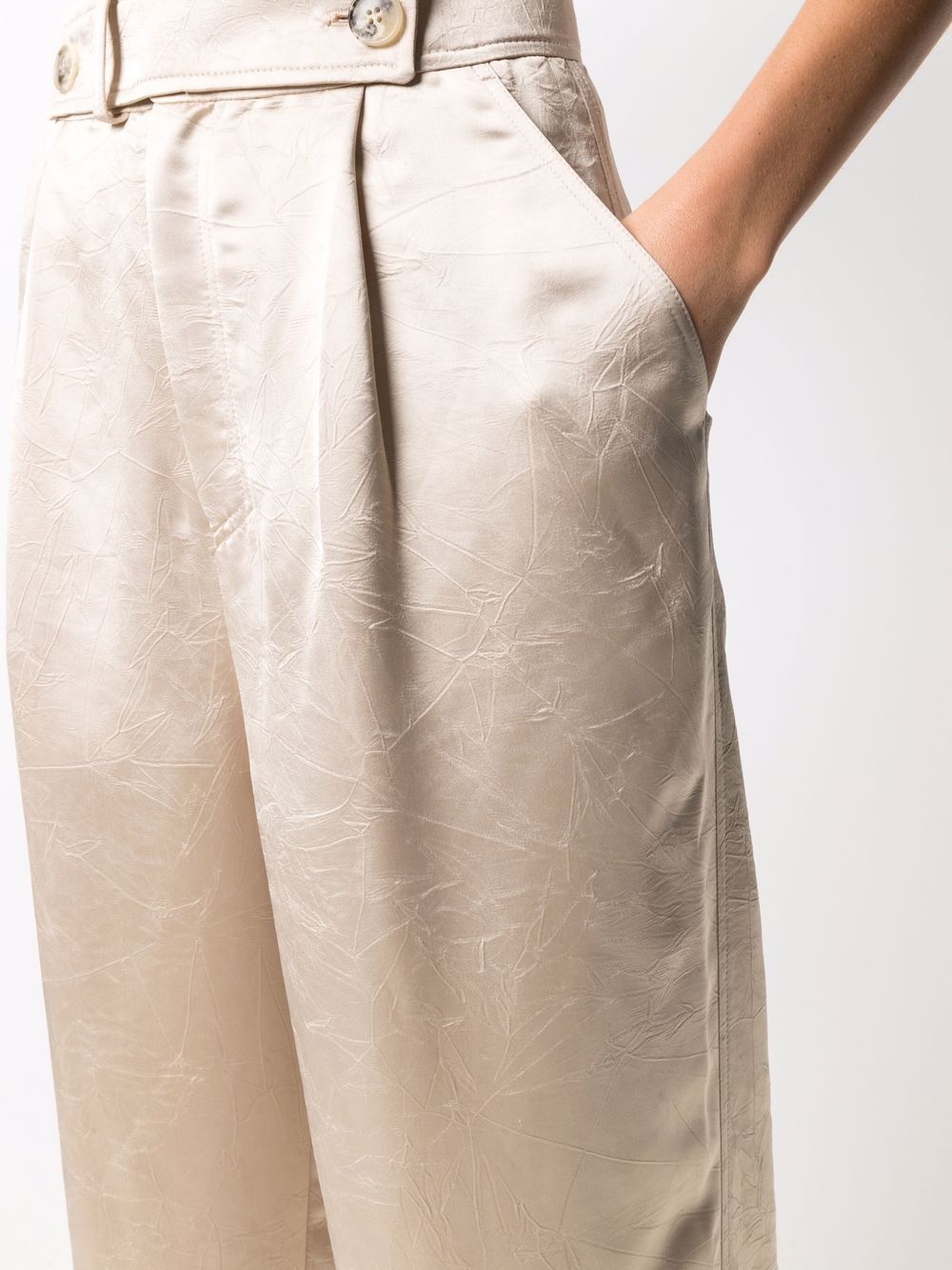 Odile straight-leg satin trousers - 5
