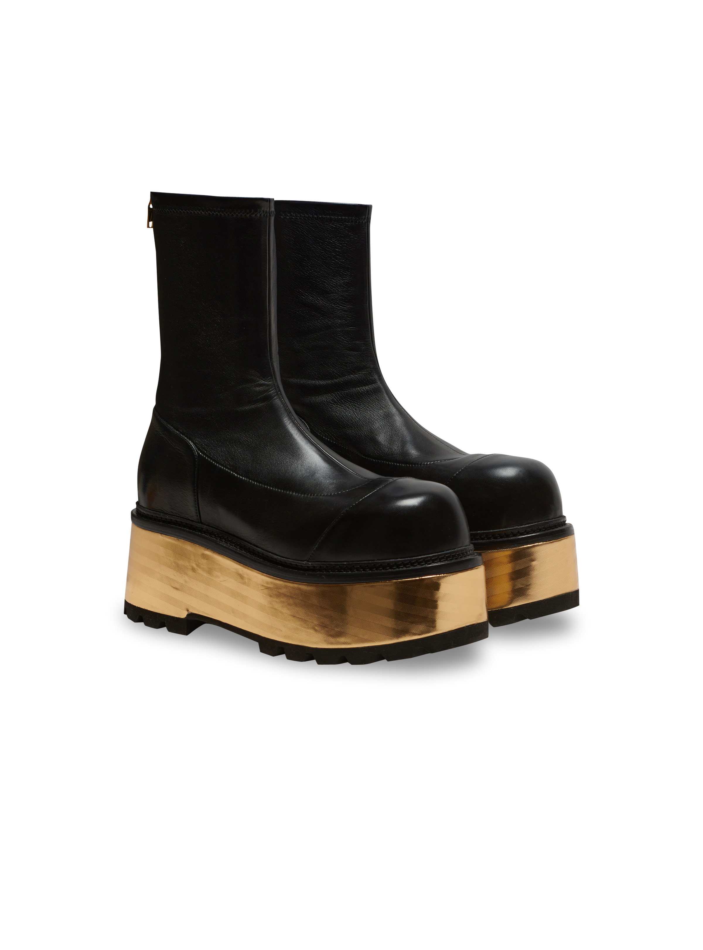 Leather platform boots - 2