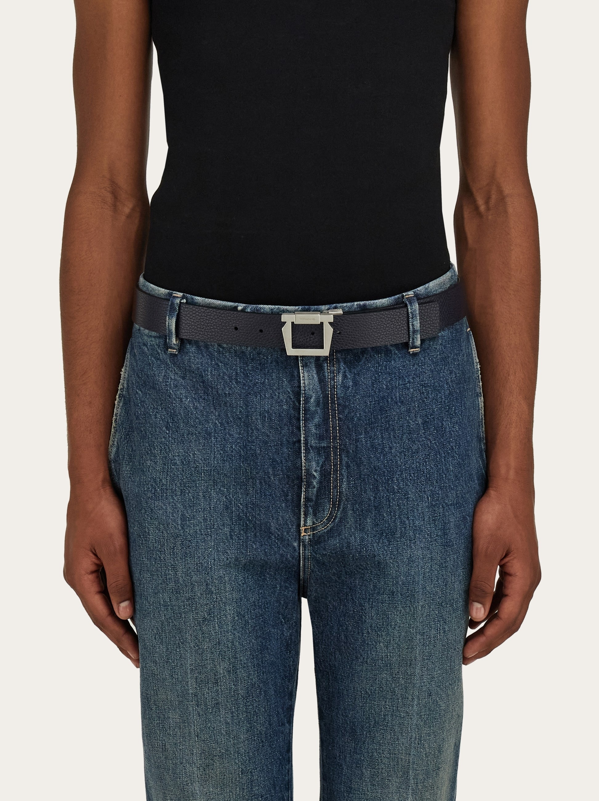 Reversible and adjustable Gancini belt - 3