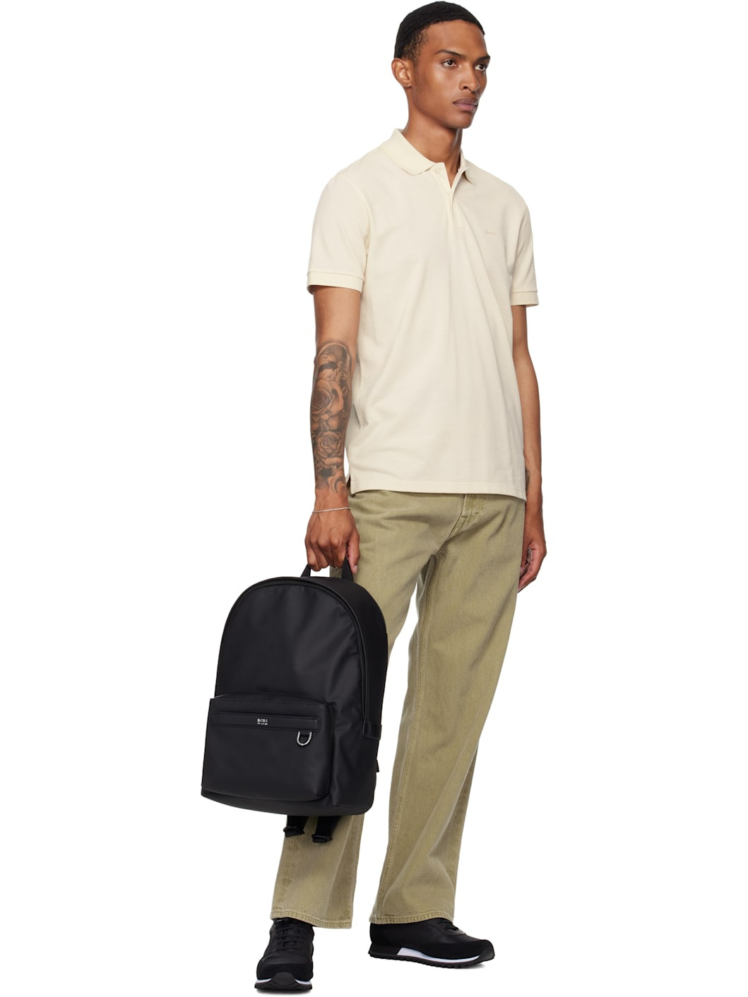 Black Smooth & Structured Backpack - 4