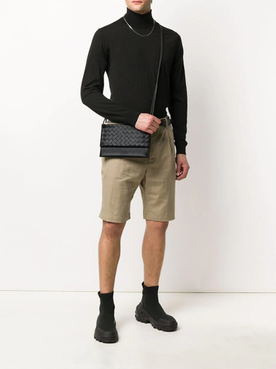 Bottega Veneta Intrecciato panel messenger bag outlook