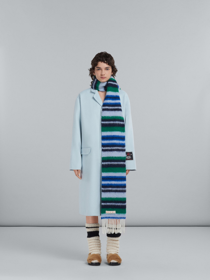 Marni LIGHT BLUE ALPACA AND WOOL SCARF outlook