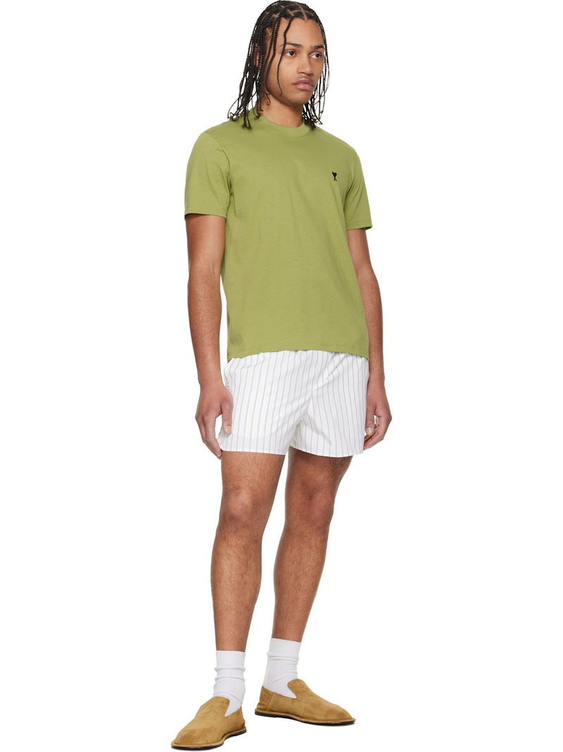 AMI Paris Green Cotton Ami de Coeur T-shirt outlook