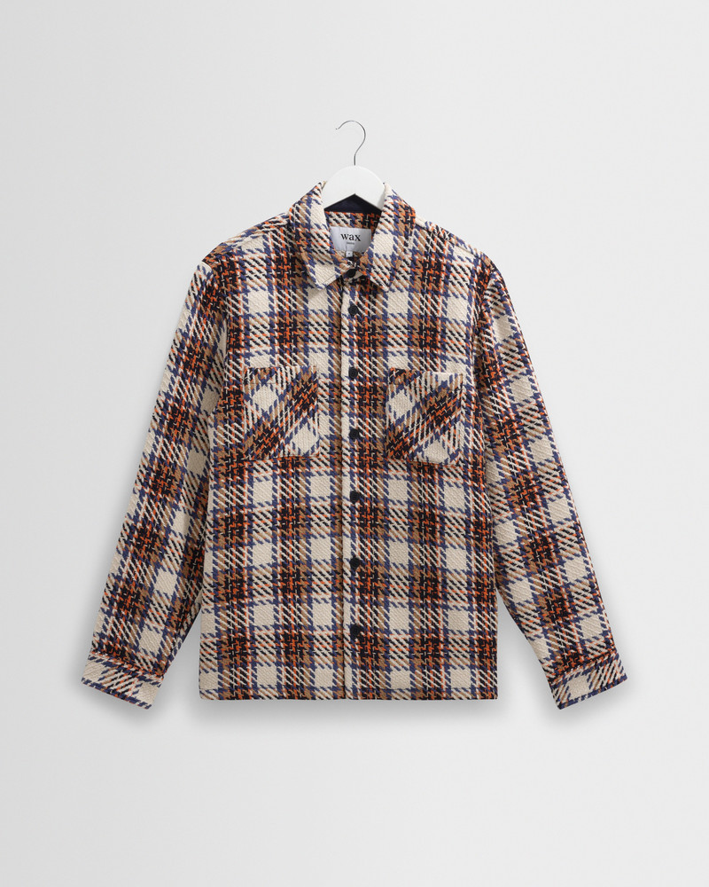 Whiting - Ecru And Multicolour Zoar Check Overshirt 1