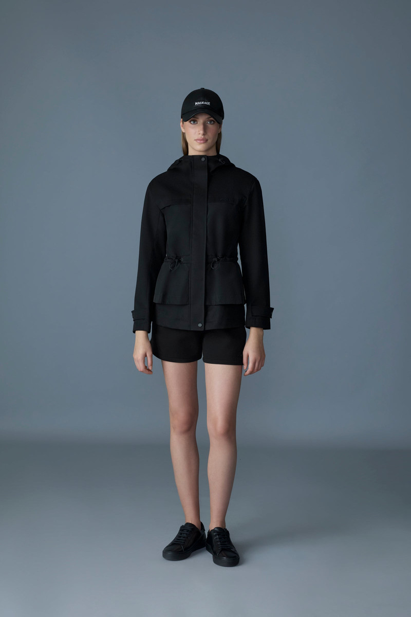 MACKAGE KAORI-LVS Hybrid jacket with peplum detail outlook