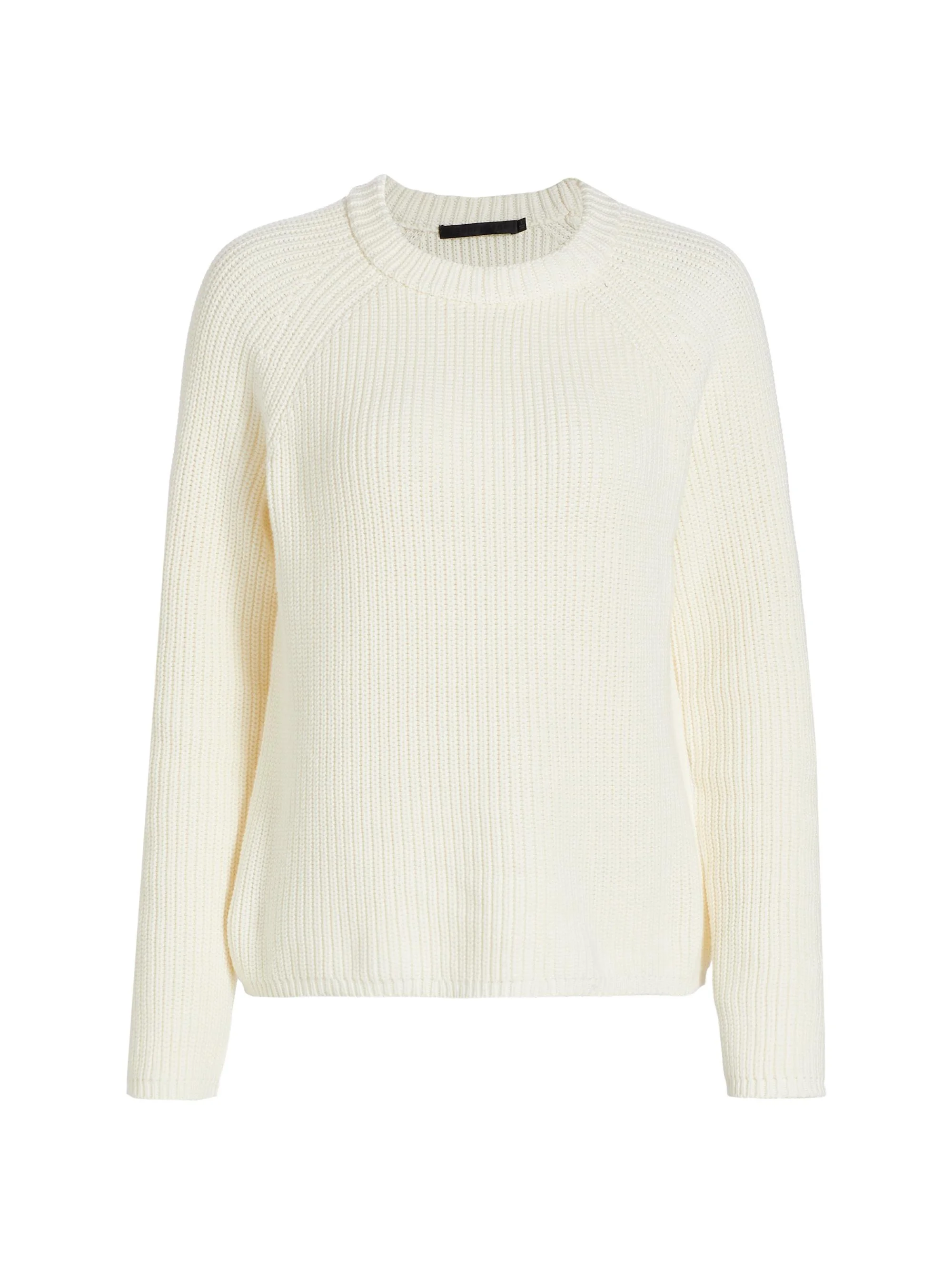 Women's Fisherman Cotton Sweater - Ivory - 1