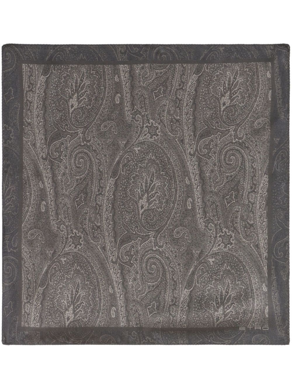 paisley-logo-print silk scarf - 1