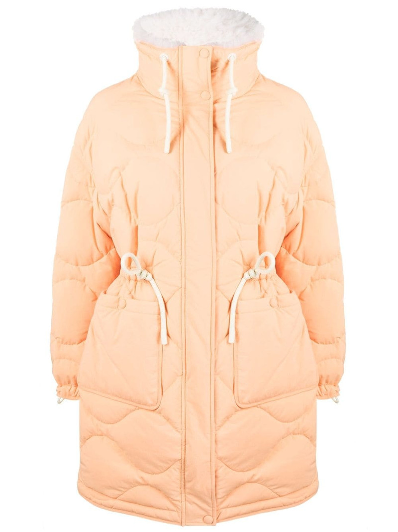 quilted drawstring-waist 코트 1