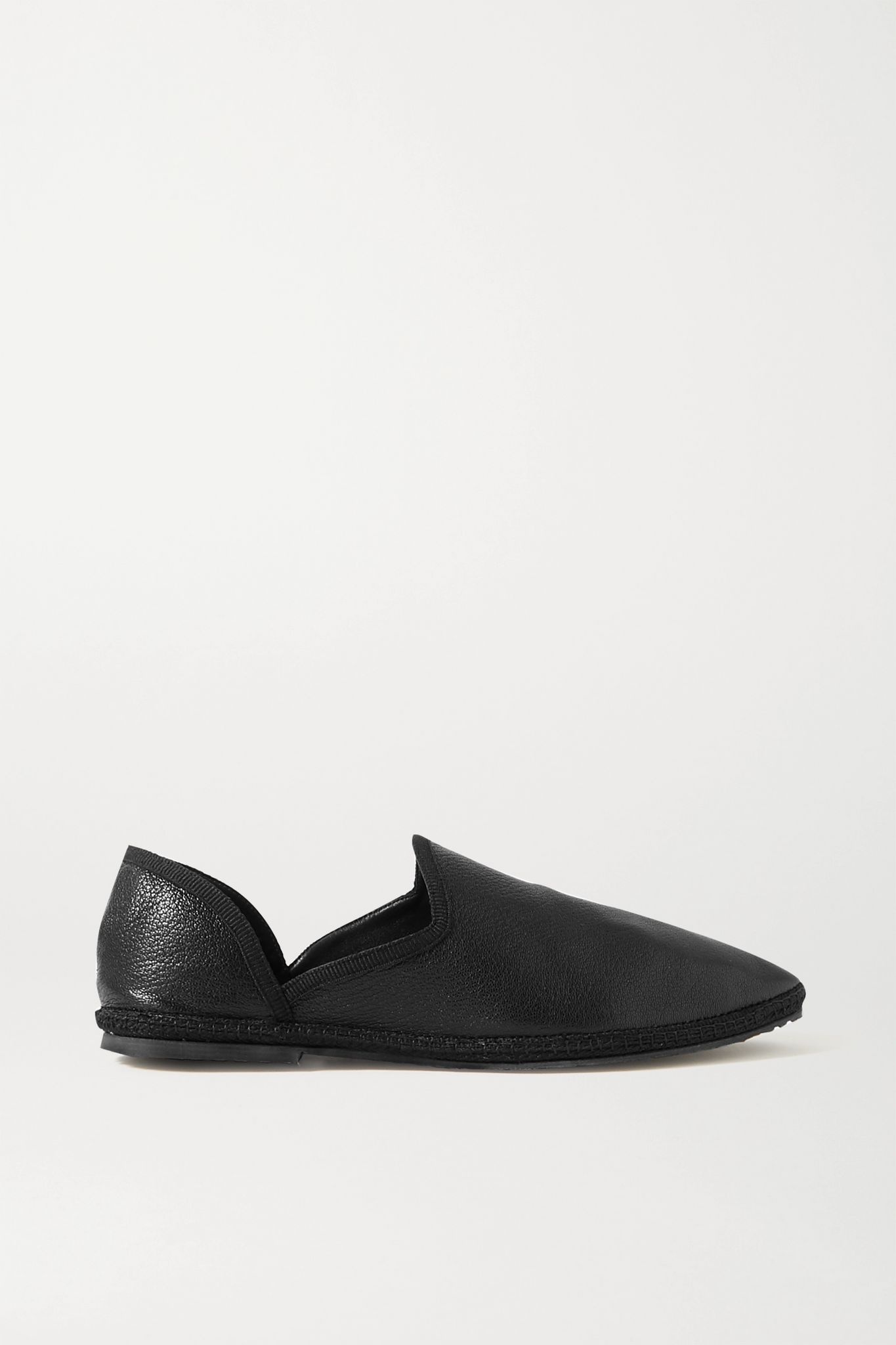 Friulane textured-leather slippers - 1