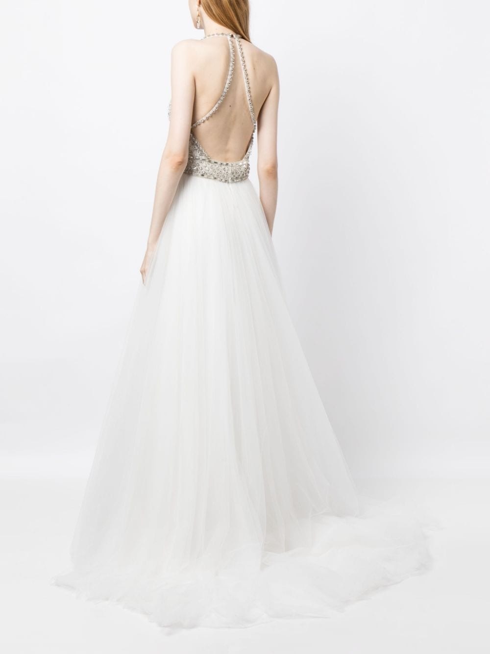Eva crystal-embellished halterneck gown - 4