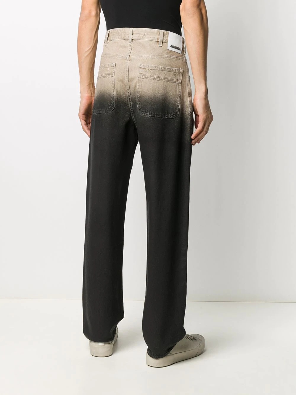 straight-leg ombré-print trousers - 4