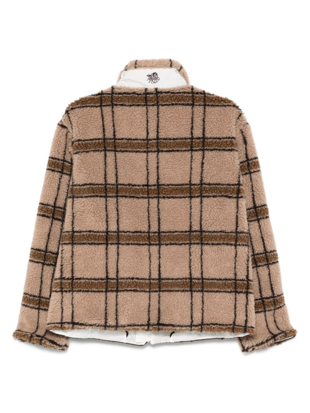 checked teddy jacket - 2