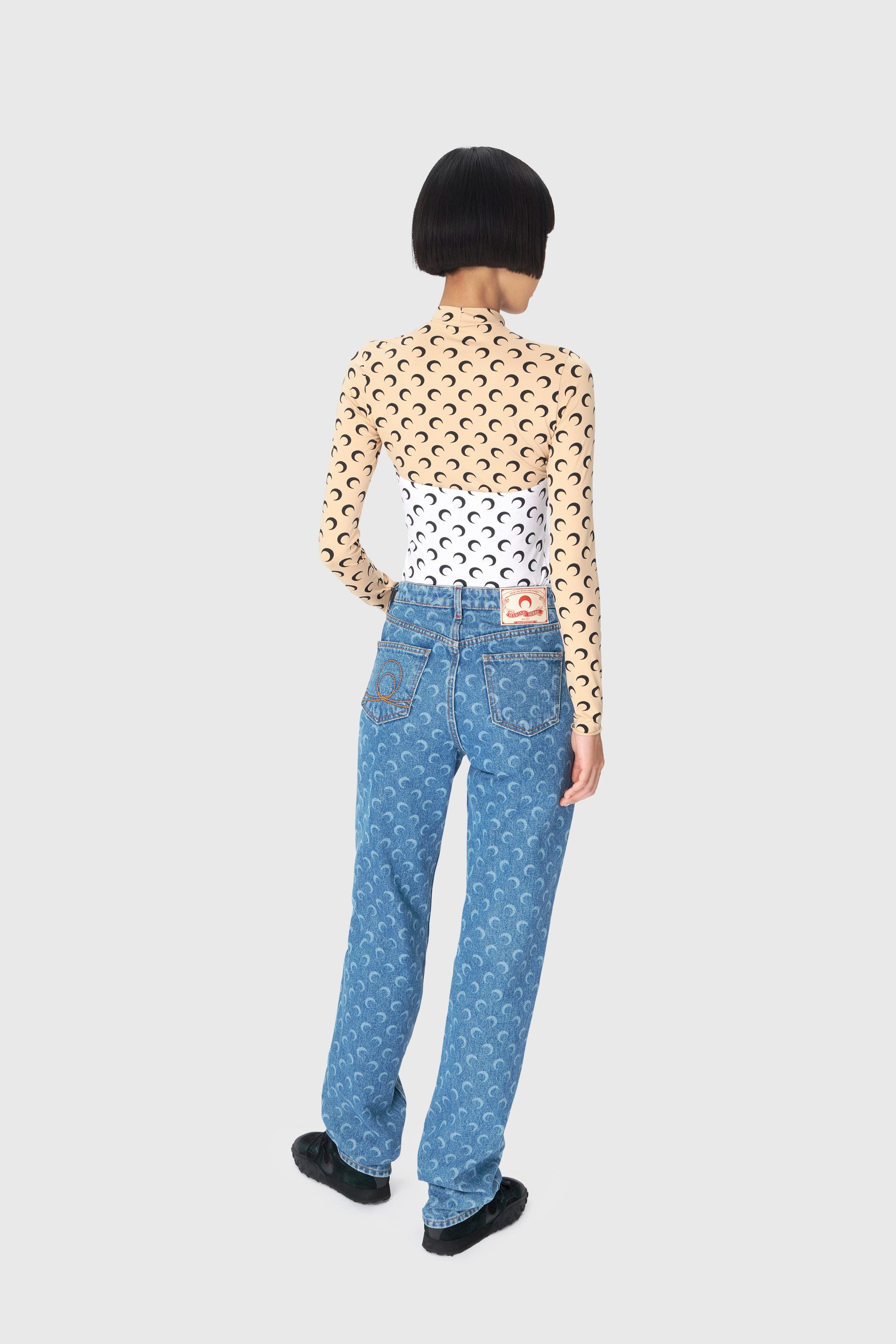 Moon Laser Denim Loose Jeans - 7