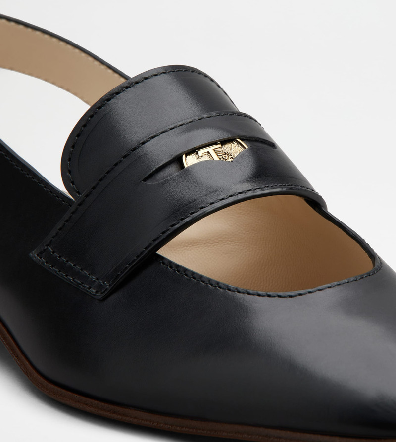 SLINGBACK LOAFERS - 블랙 5