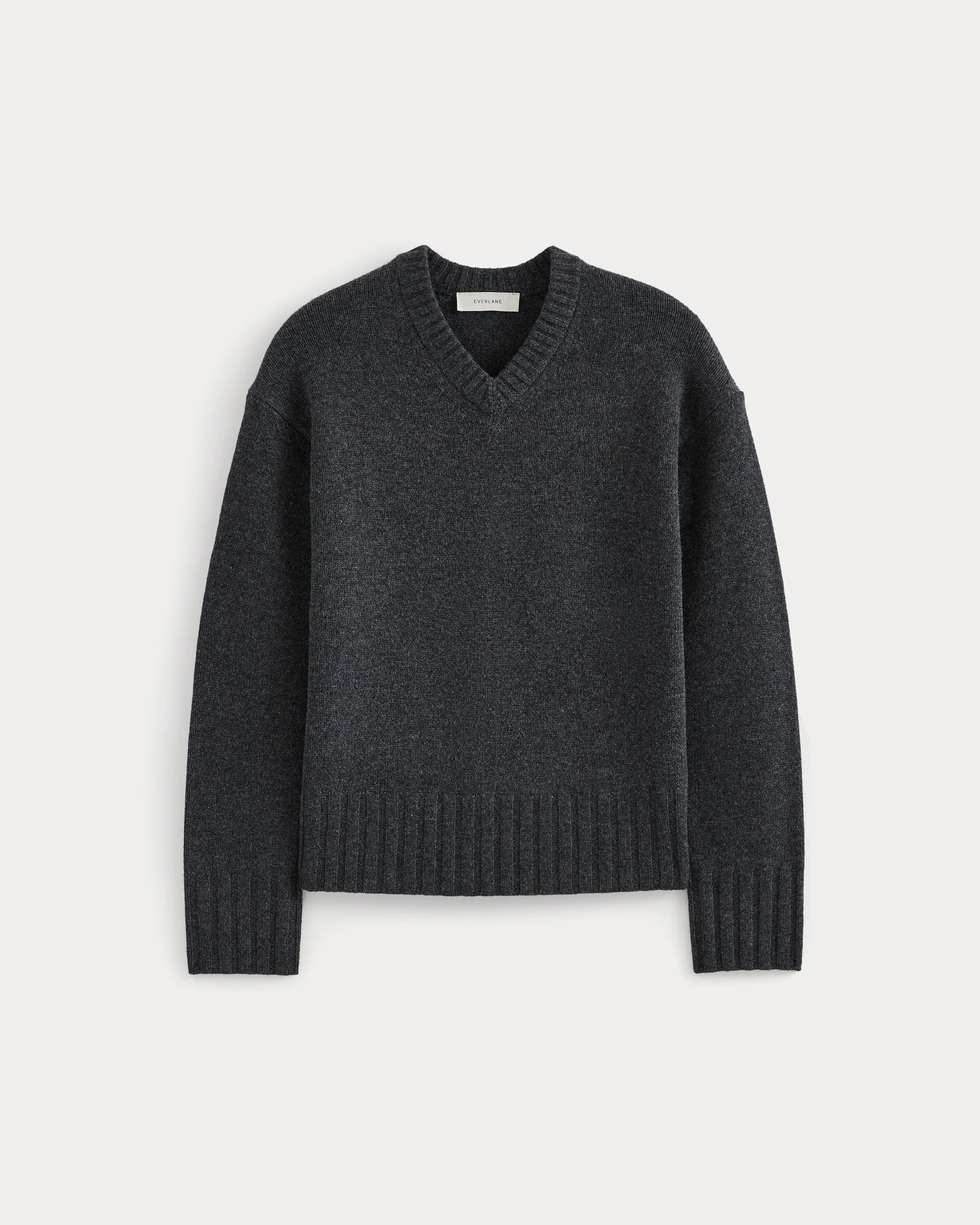 V-NECK SWEATER IN EXTRAFINE LUXE MERINO - 1
