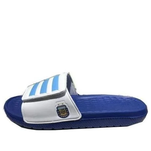adidas Velcro Blue White Slippers 'Blue White' H68219 - 1