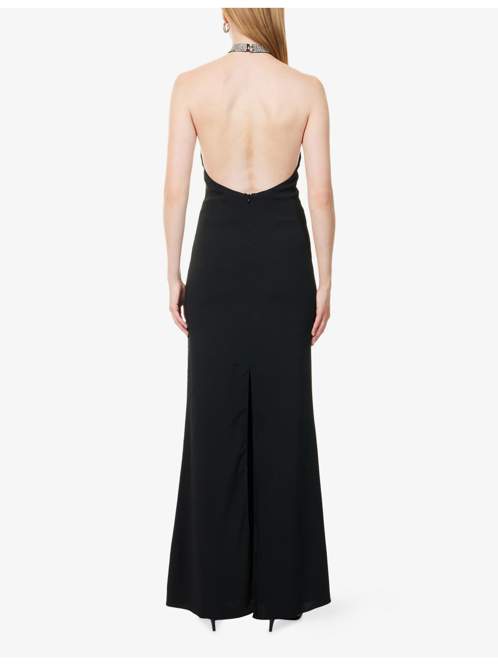 Acropoli Halterneck Stretch-Woven Maxi Dress - 4