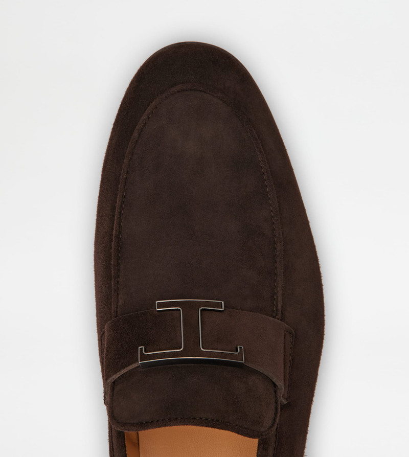 T TIMELESS LOAFERS IN PASHMY SUEDE - BROWN 5