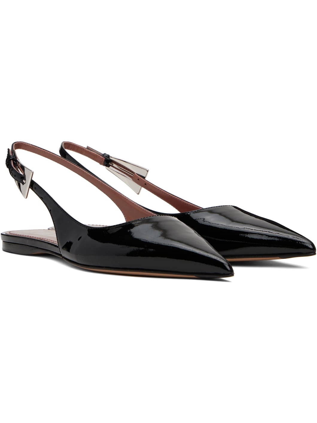 Black Jessica Slingback 10 Flats - 4