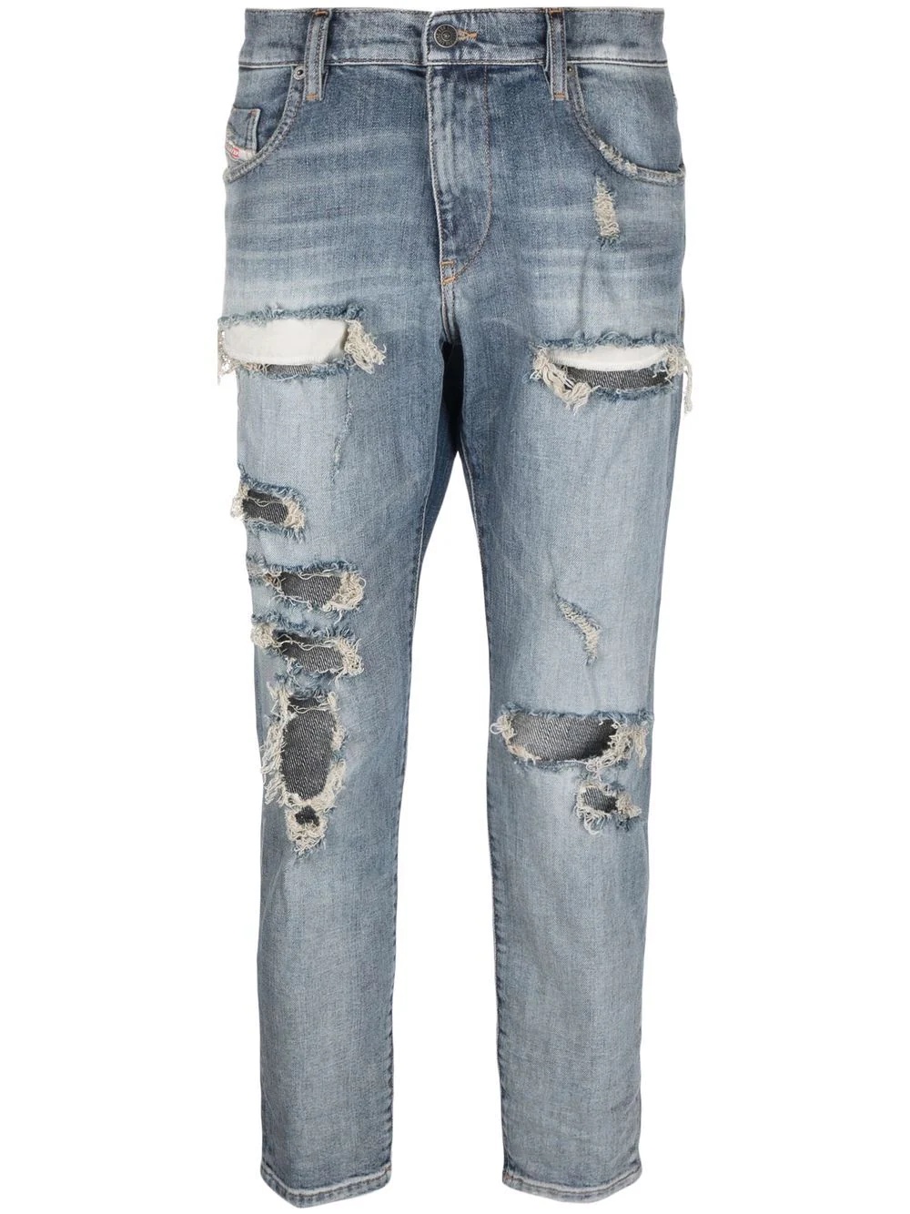 mid-rise slim-cut jeans - 1