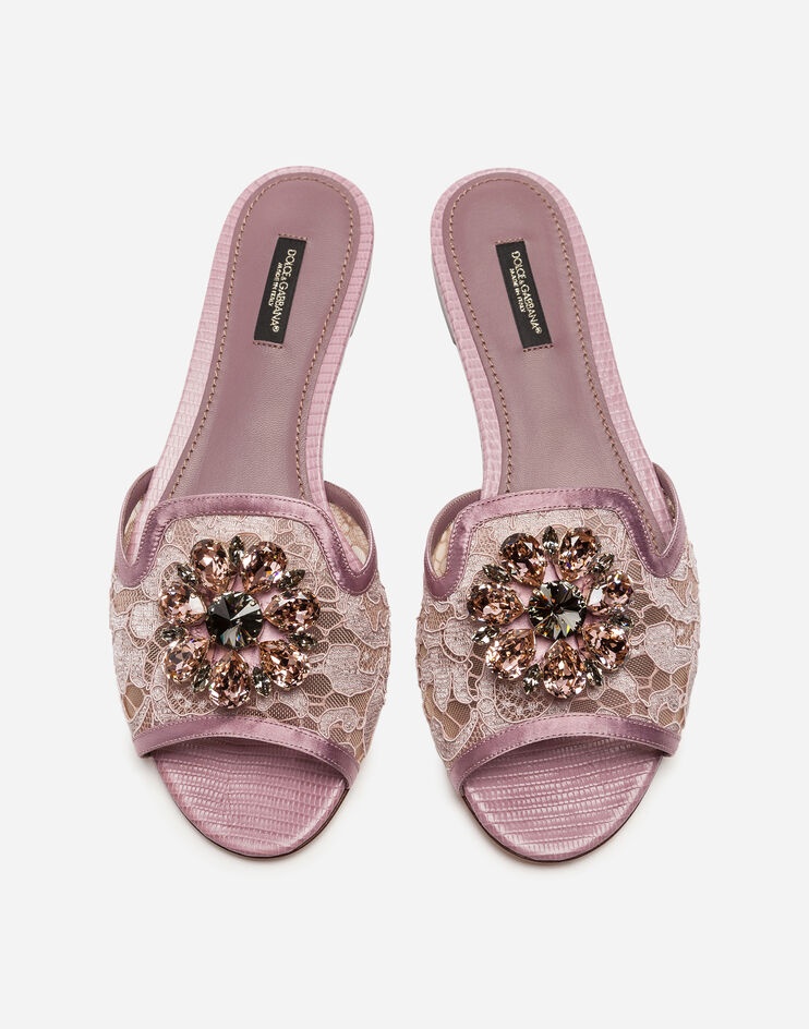 Slippers in lace with crystals - 3