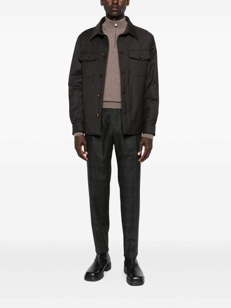 CORNELIANI high-neck half-zip sweater outlook