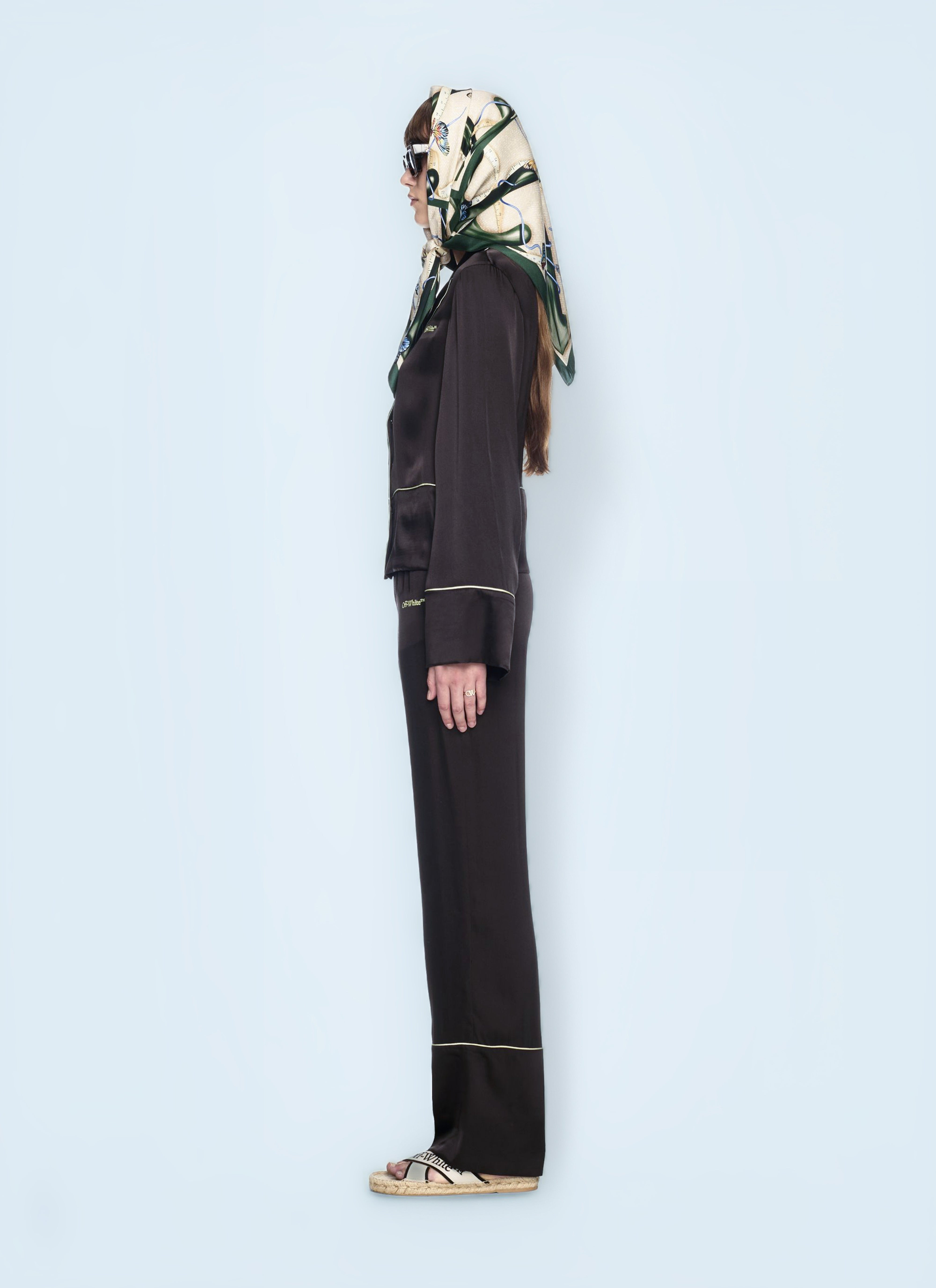 Off White Women Satin Pants - 2