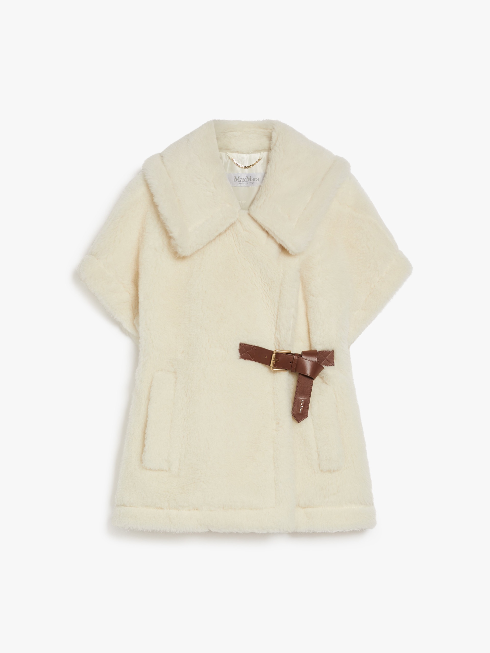 NEWABAVO1 Cape in alpaca and wool Teddy fabric - 1