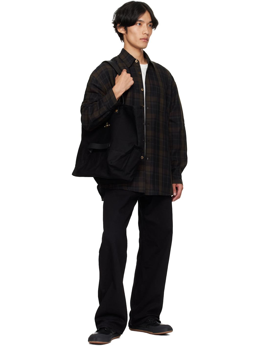 Black Utility Shopper Tote - 4