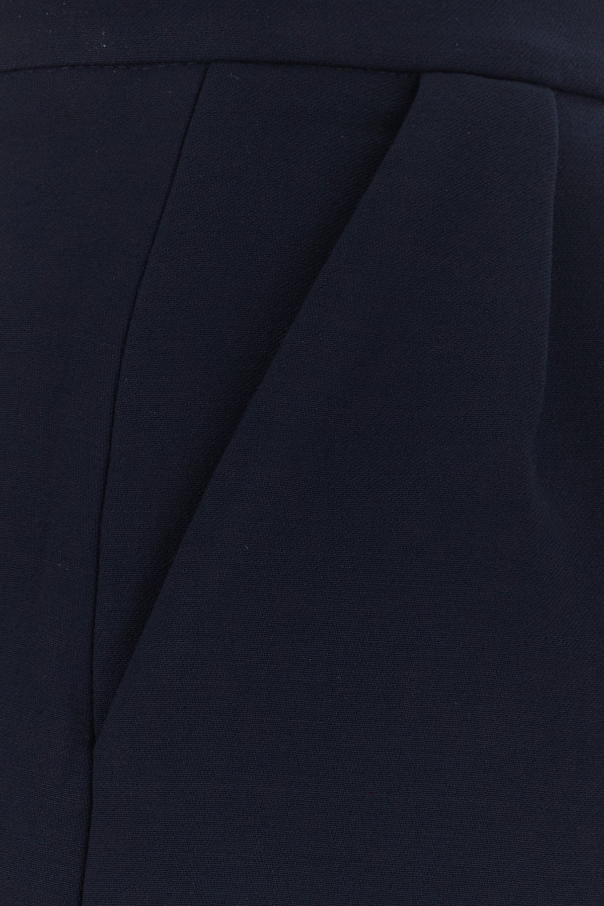 Navy blue wool mini skirt - 5