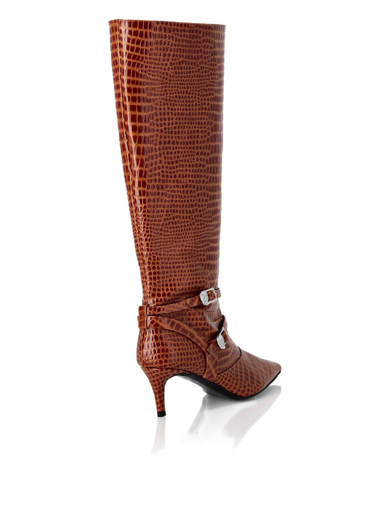 PHILIPP PLEIN 55mm crocodile-embossed boots outlook