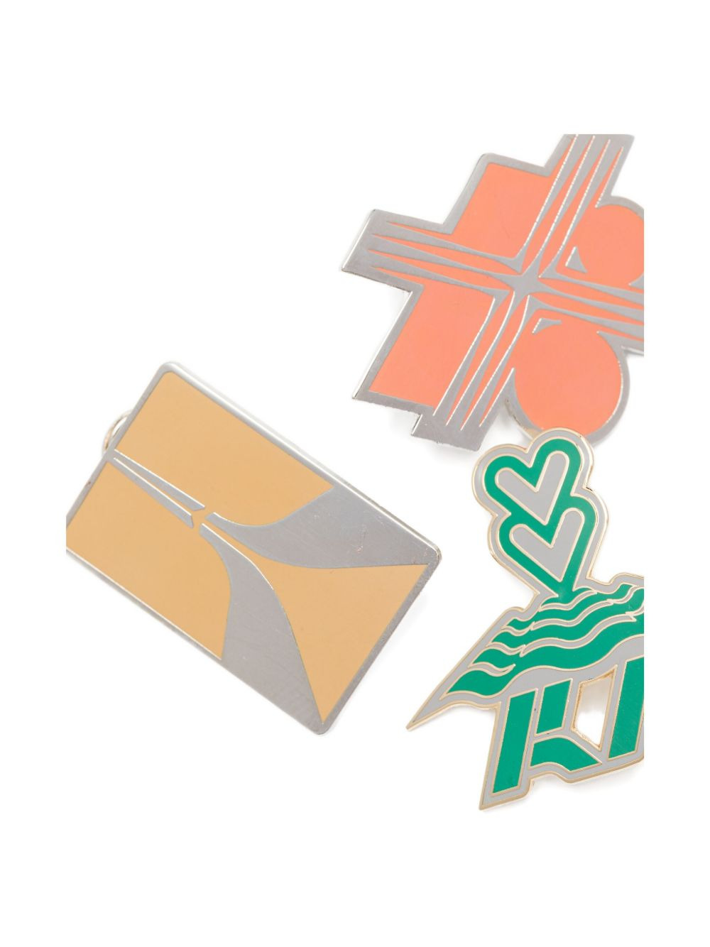 graphic-print pins - 3