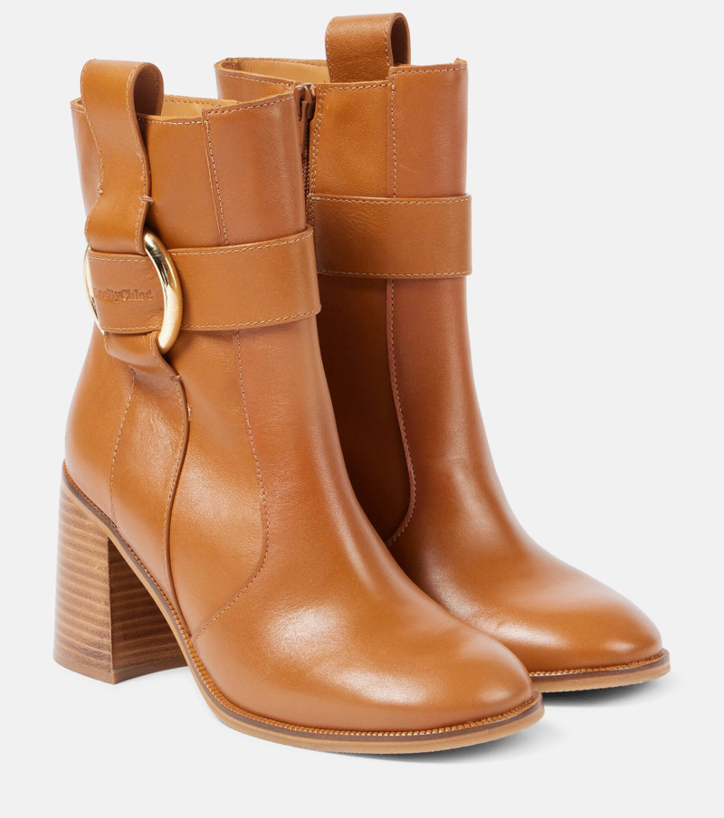 New Ring 80 leather ankle boots - 1