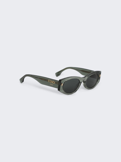 FENDI Roma Sunglasses Light Green outlook