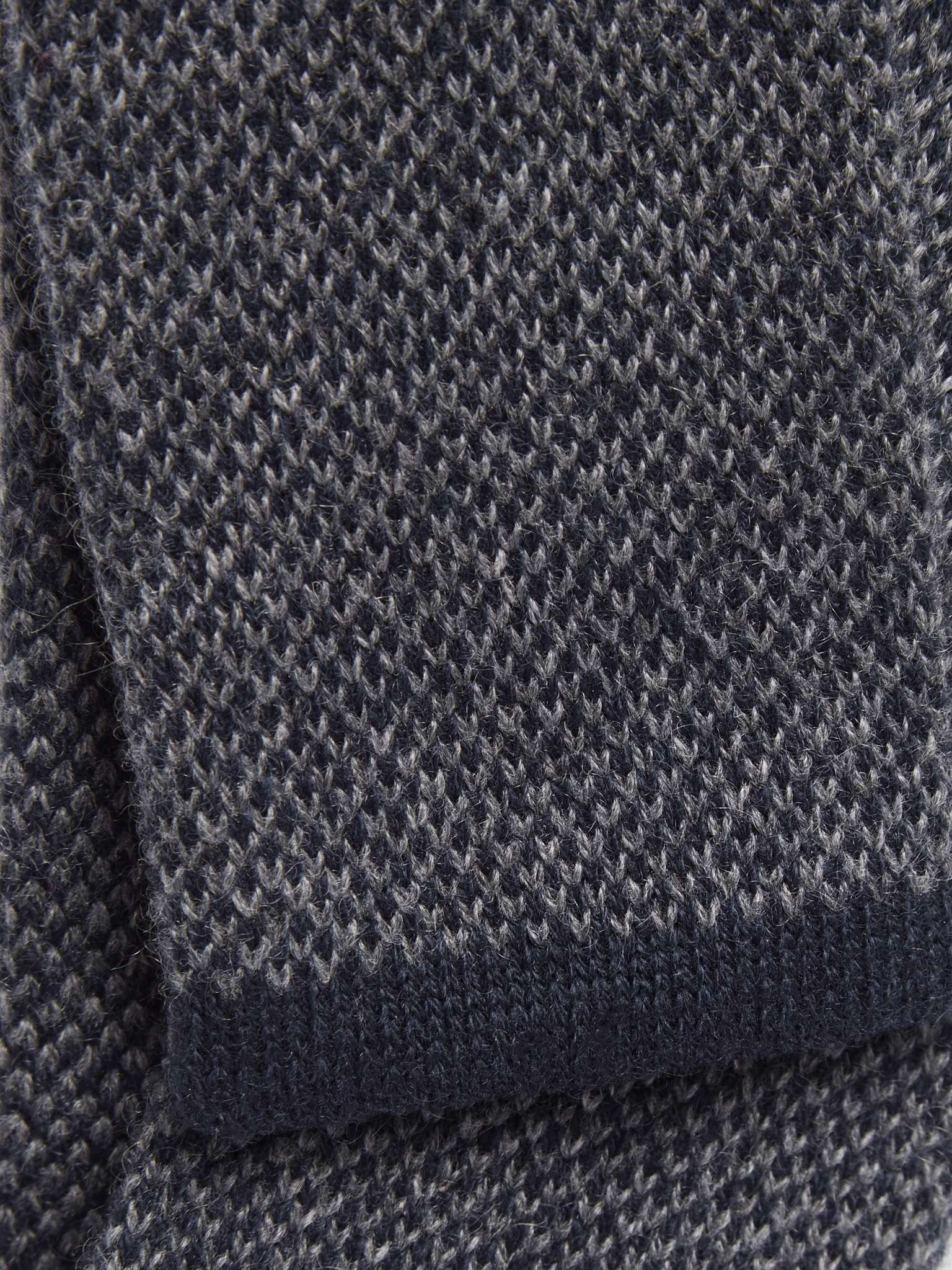 5.5cm Contrast-Tipped Mélange Knitted Cashmere Tie - 6