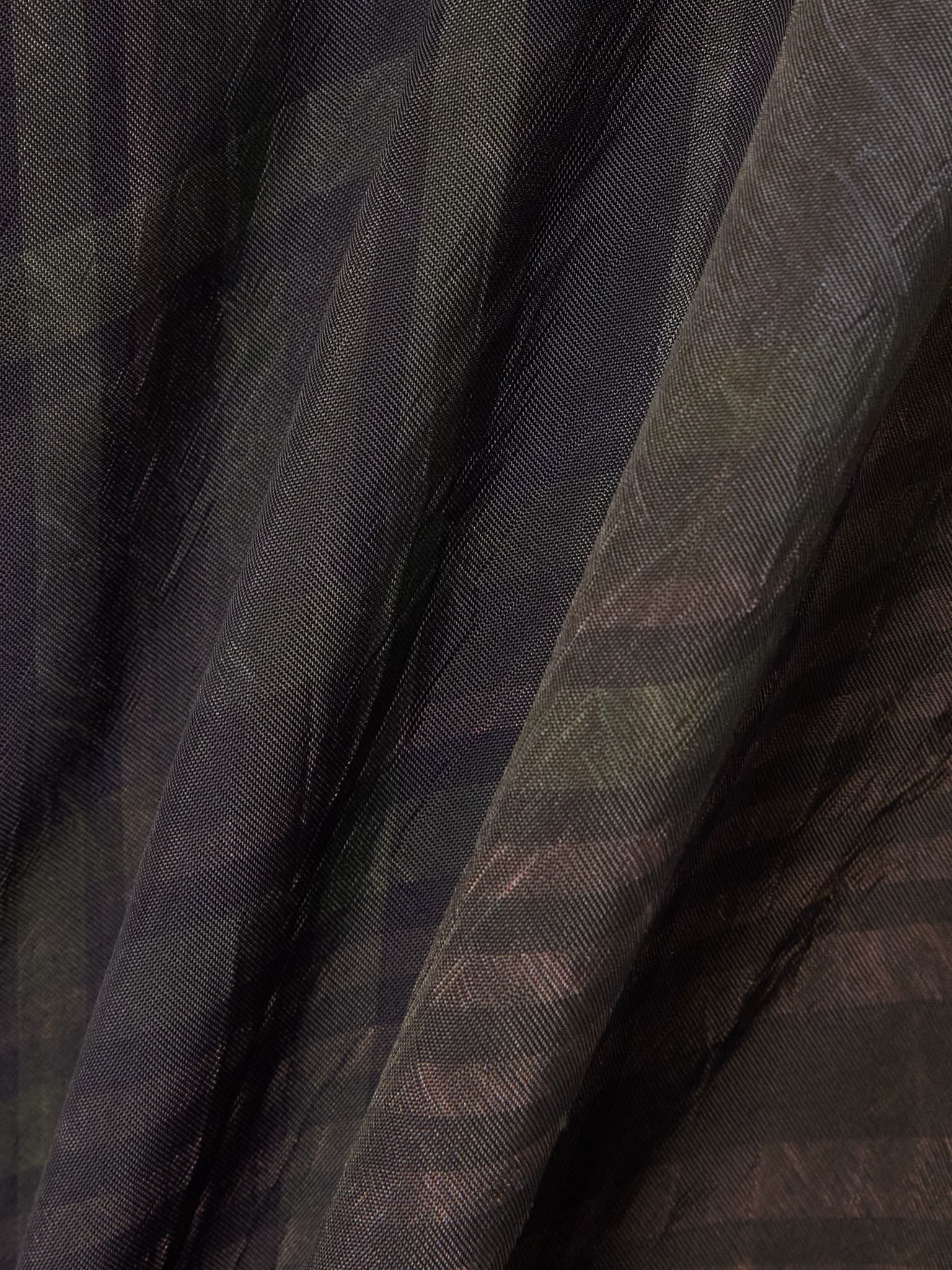 Agate checked crepe maxi wrap skirt Dark brown - 4