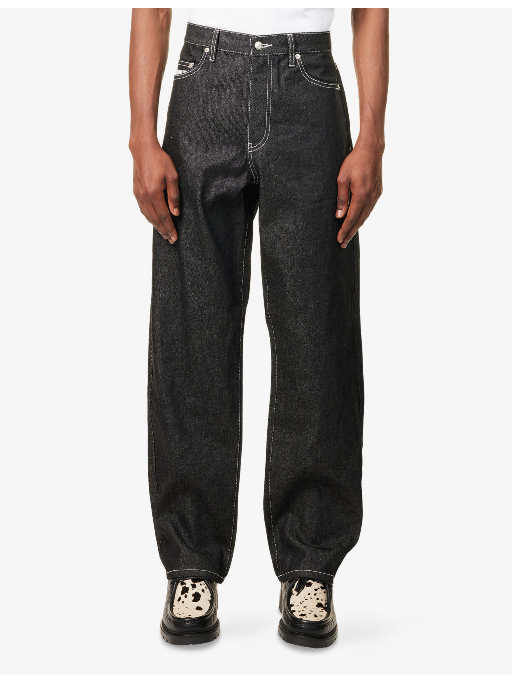 Five Pocket 100 Baggy-Fit Denim Jeans - 3