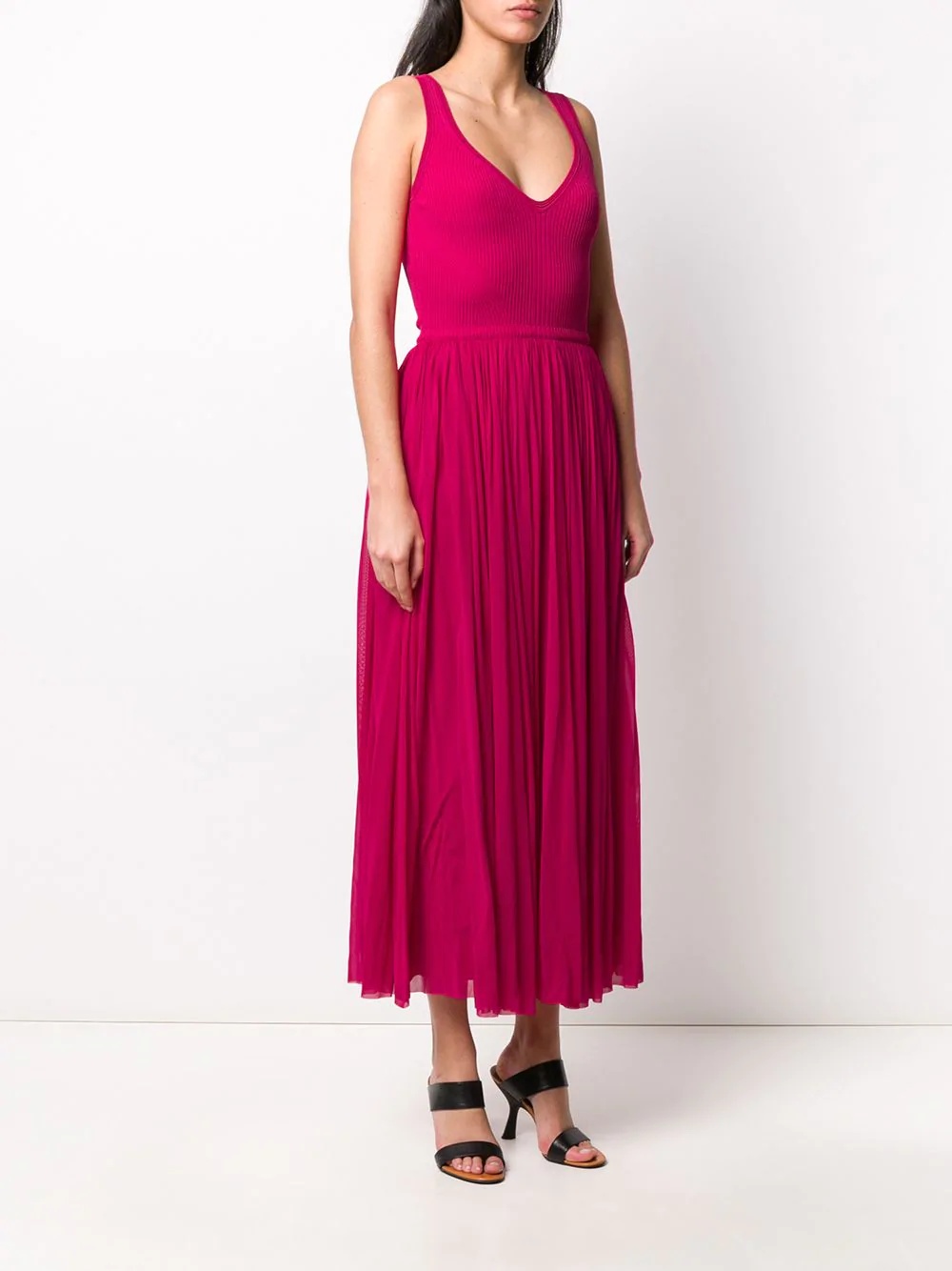 long pleated skirt dress - 3