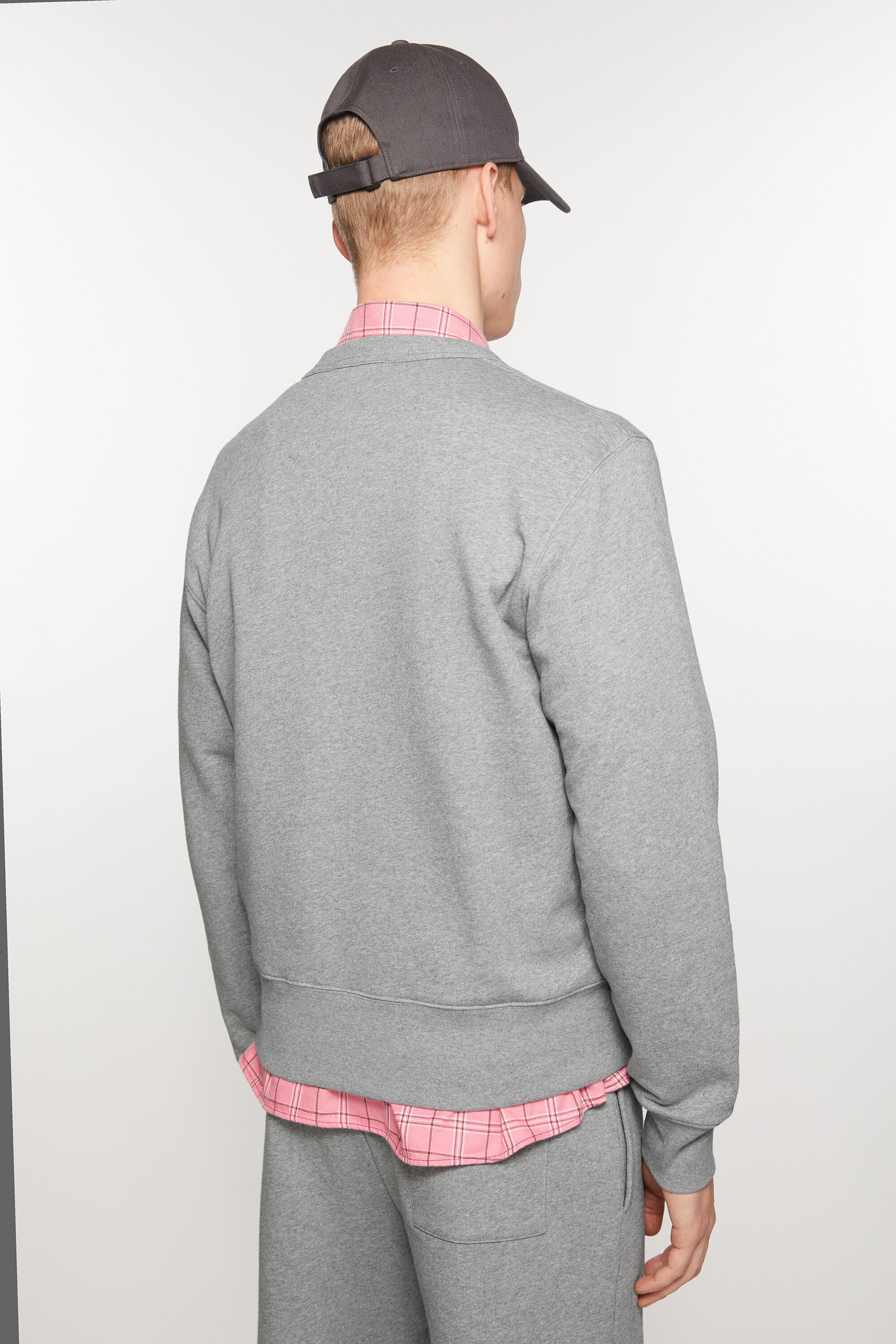 Crew neck sweater - Regular fit - Light Grey Melange - 3