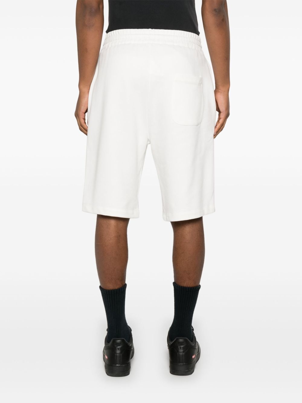 logo-print track shorts - 4