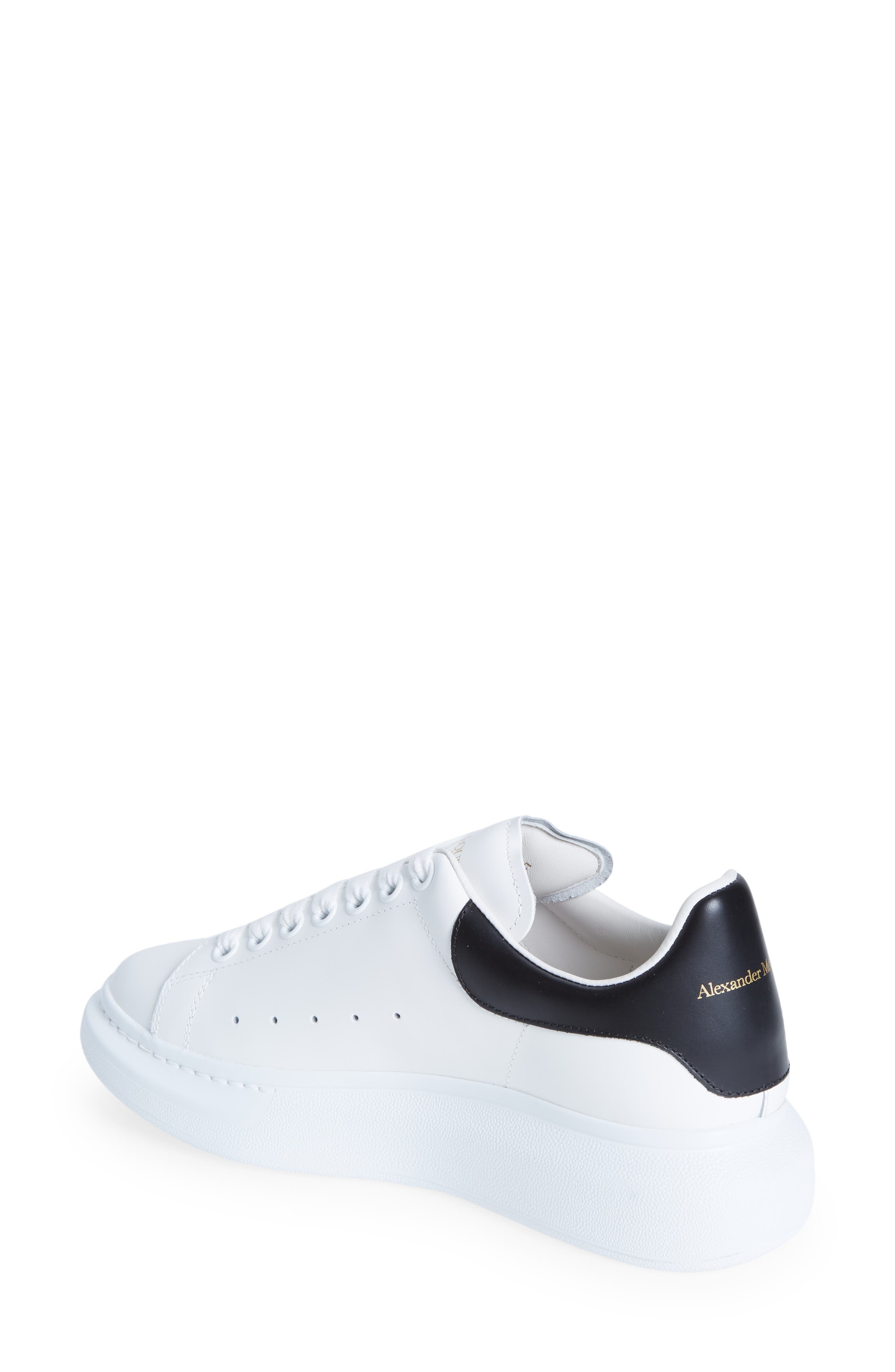 McQueen Oversize Sneaker in White/Black at Nordstrom - 2