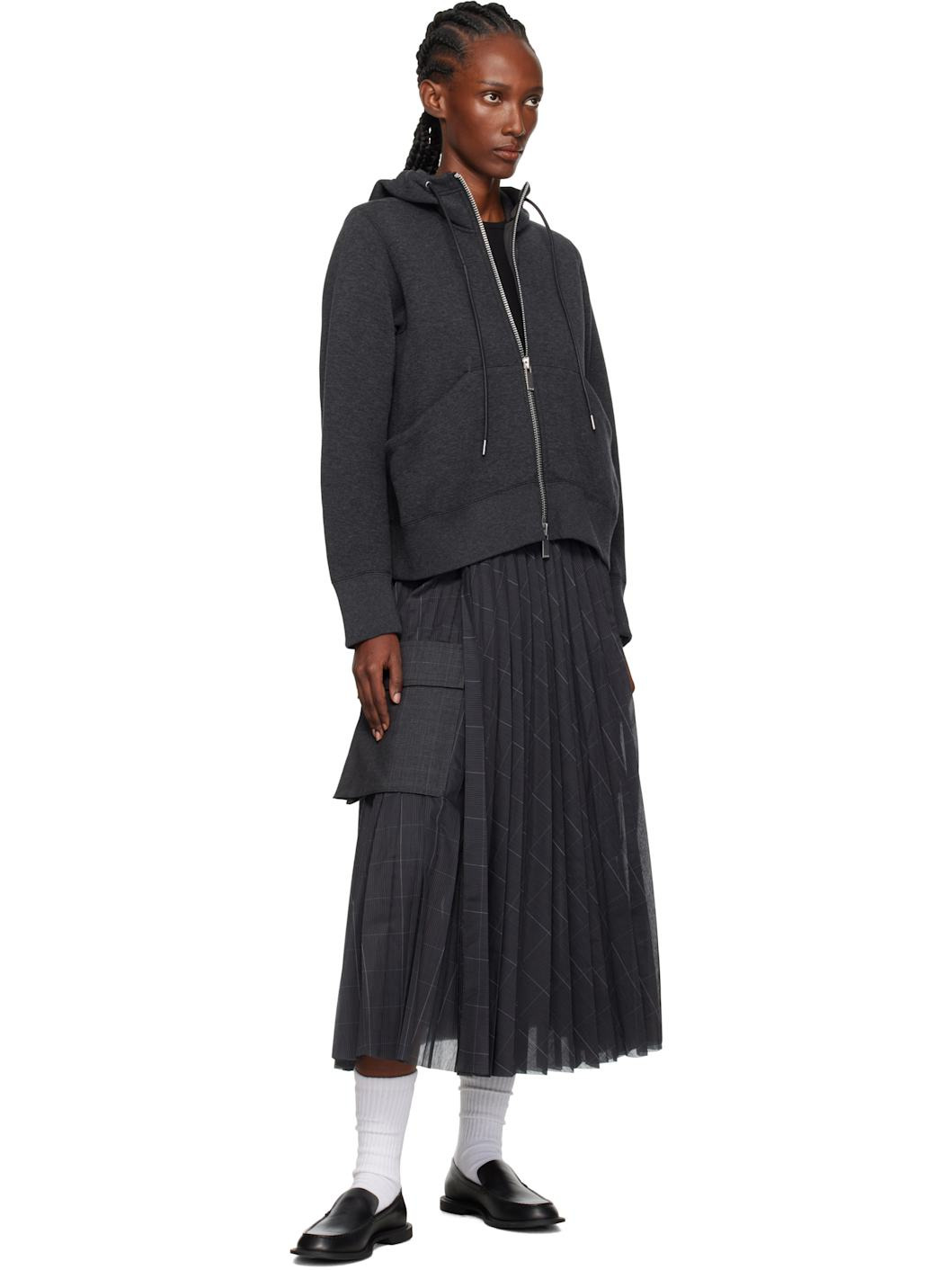 Gray Sponge Sweat Hoodie - 4