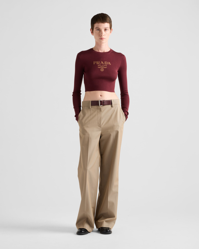 Prada Twill pants with leather belt outlook