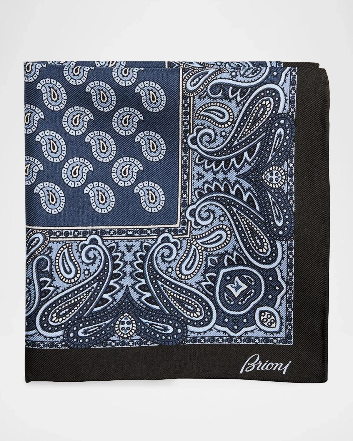 Men's Paisley Silk Pocket Square - 1